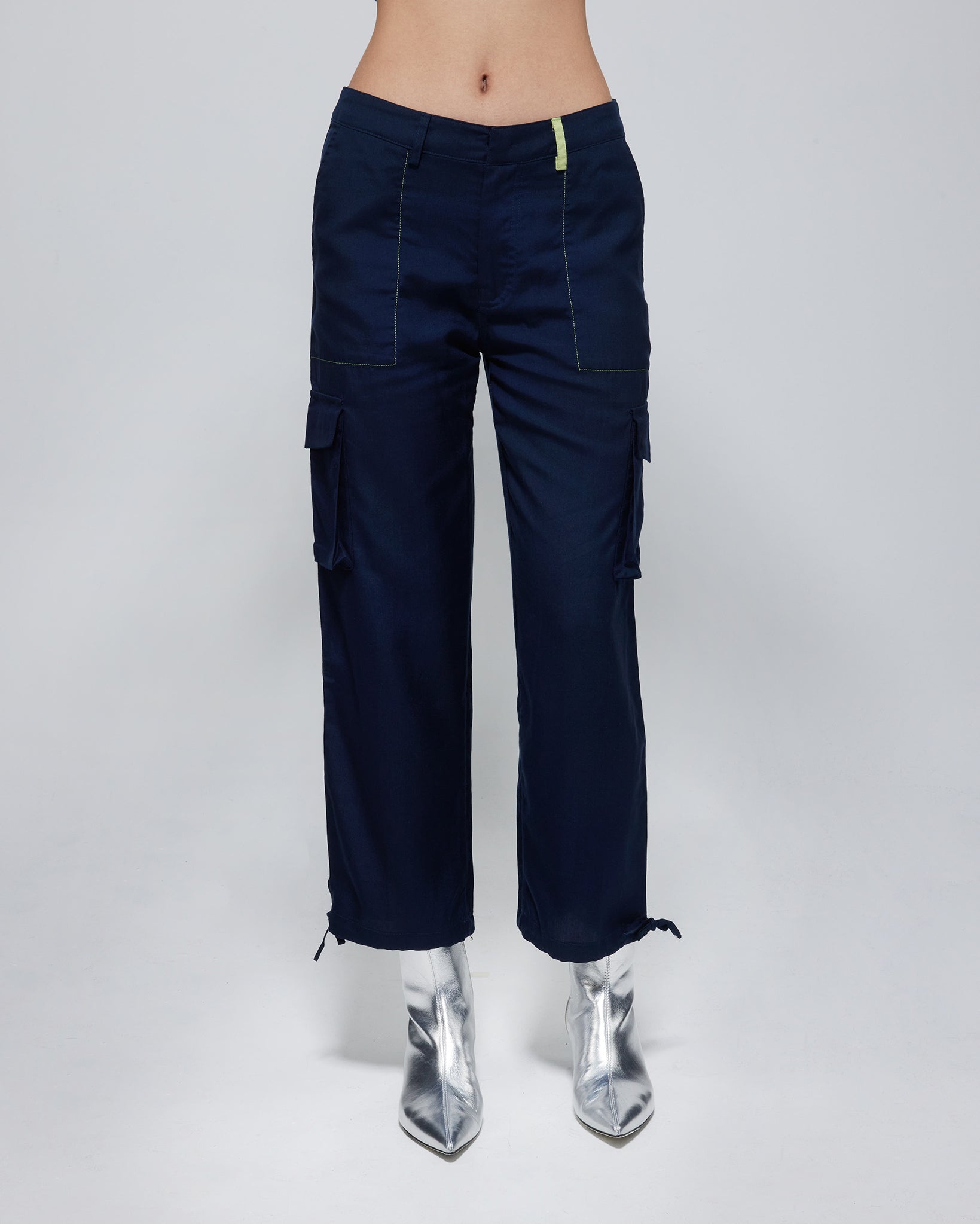 Ari Low Waist TENCEL™ Cargo Pants Navy