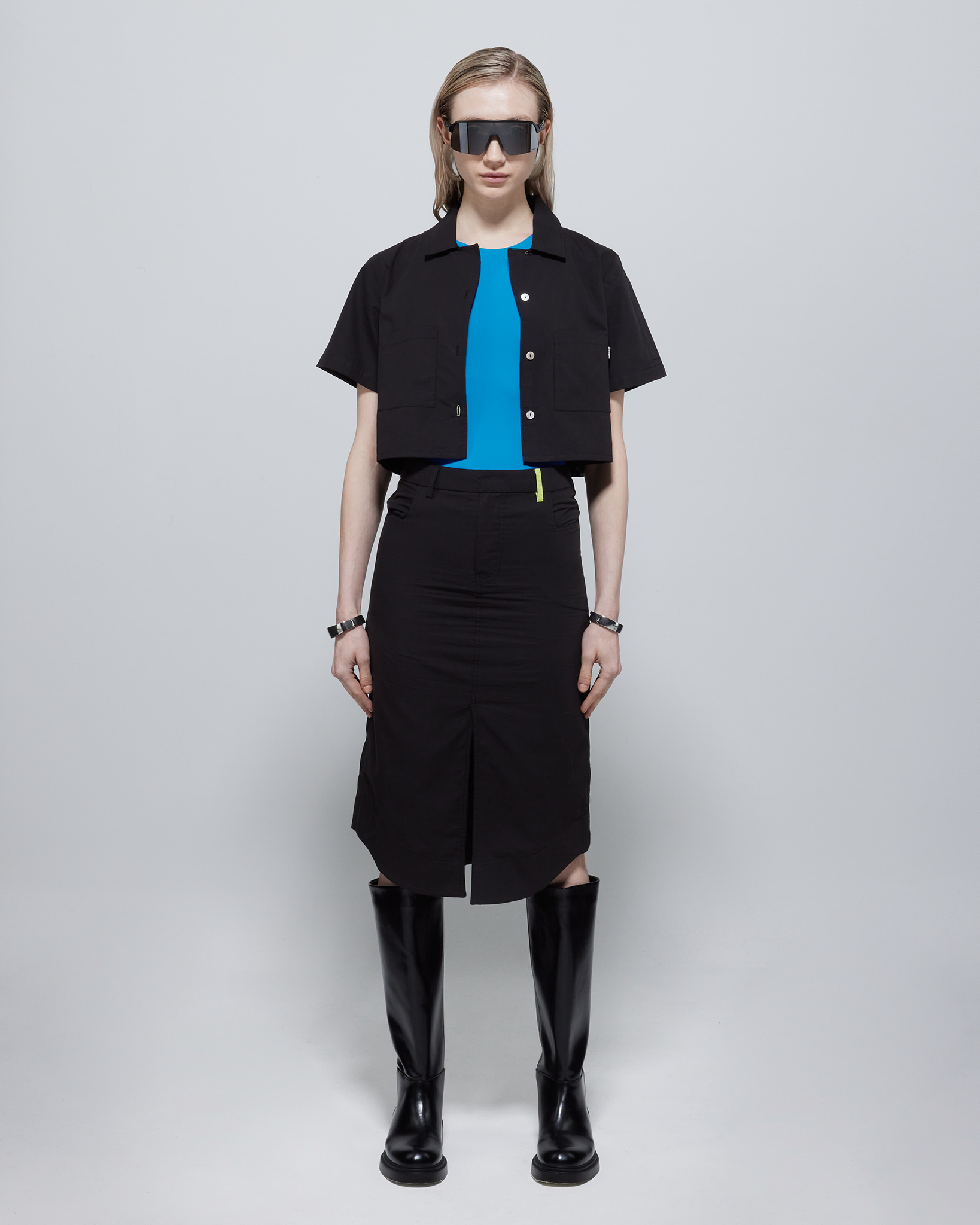 Sira Straight Midi TENCEL™ Skirt Black