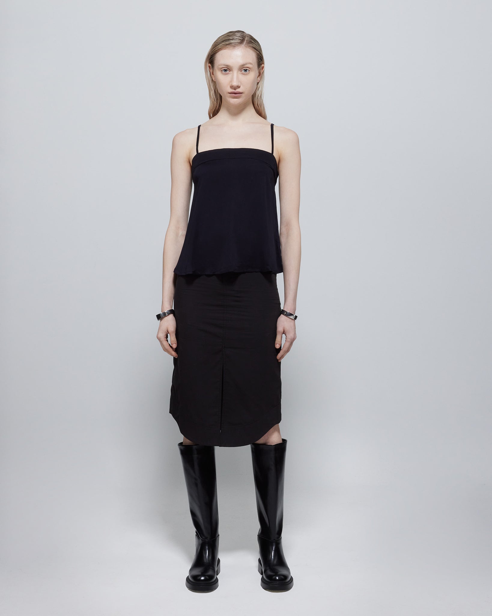 Claris Satin Viscose Cami Black
