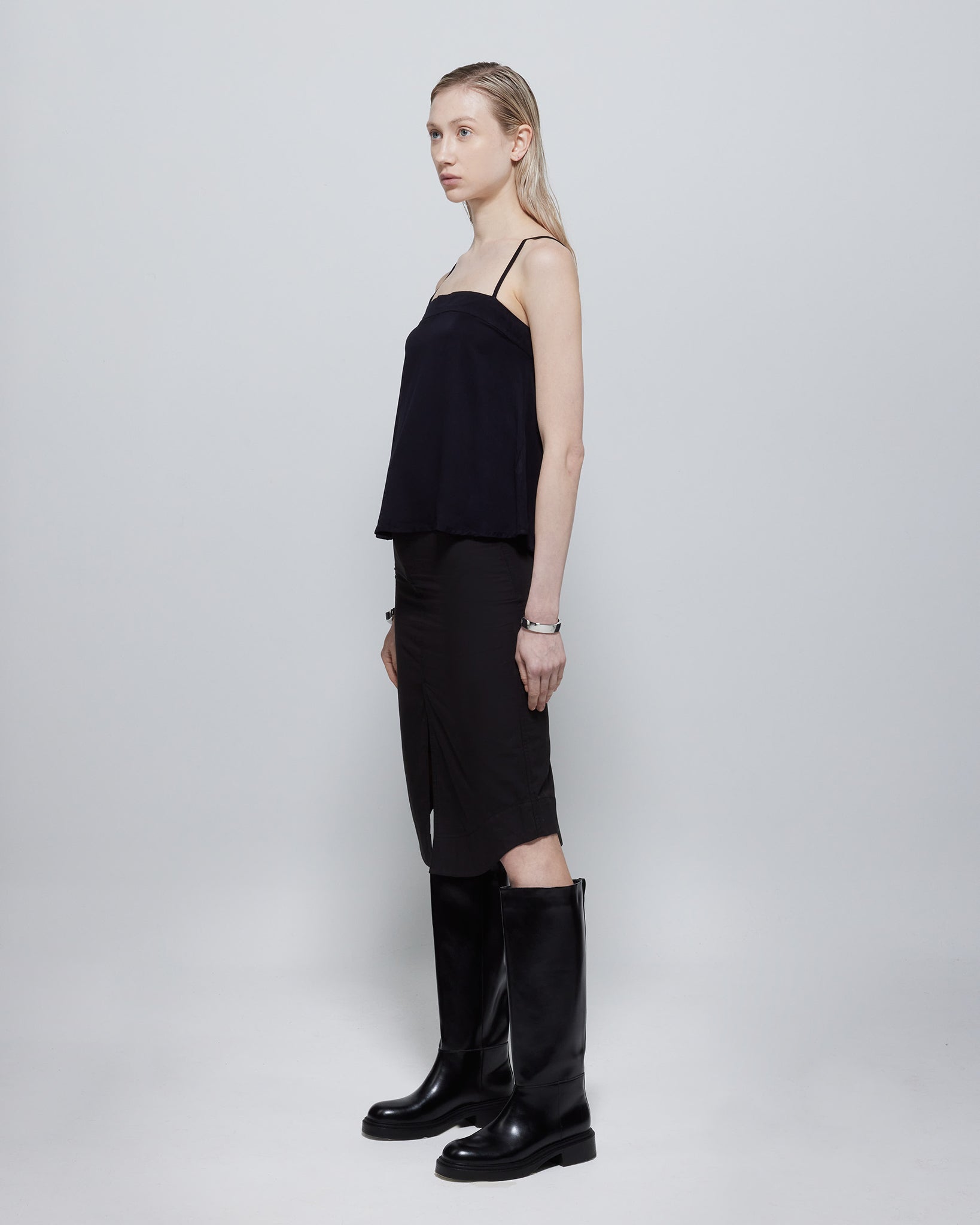 Claris Satin Viscose Cami Black