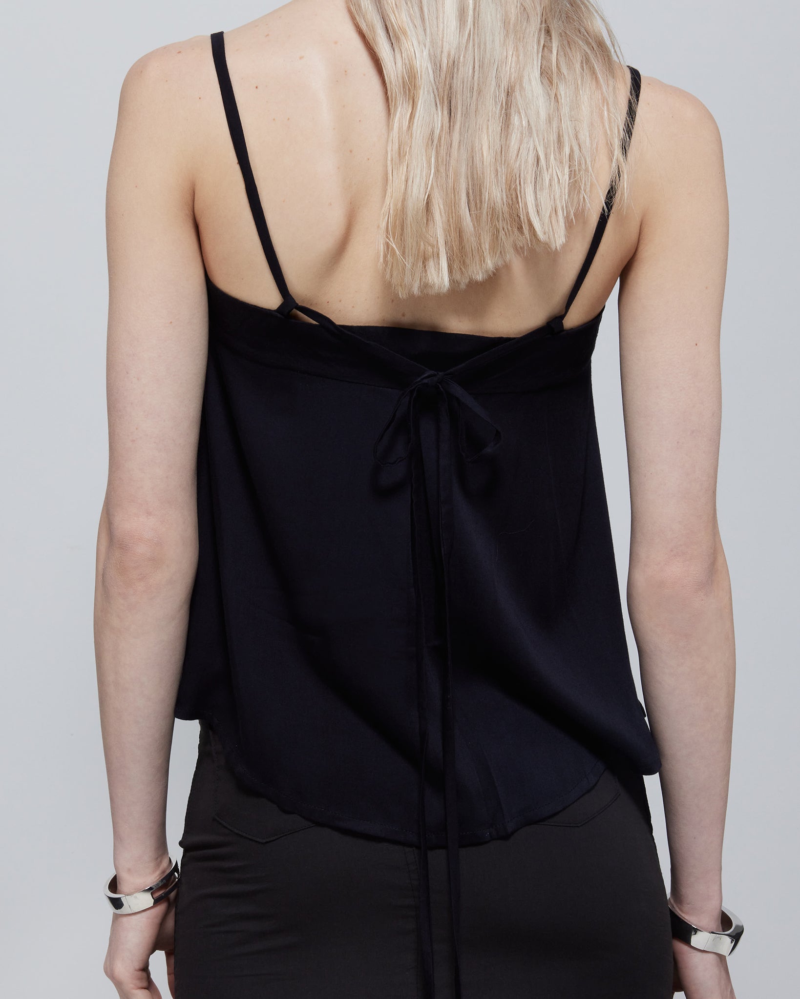 Claris Satin Viscose Cami Black
