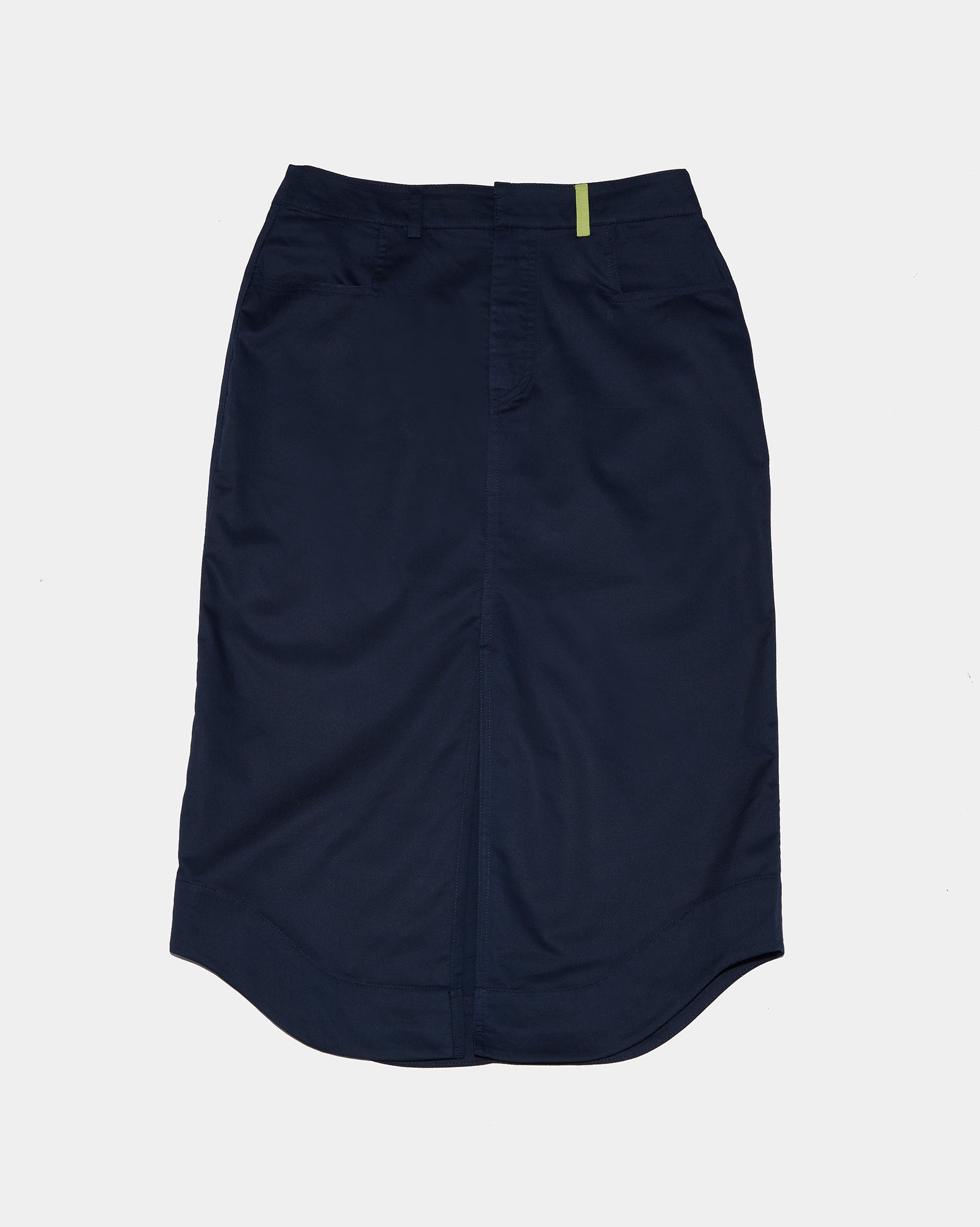 Sira Straight Midi Organic Cotton Skirt Midnight