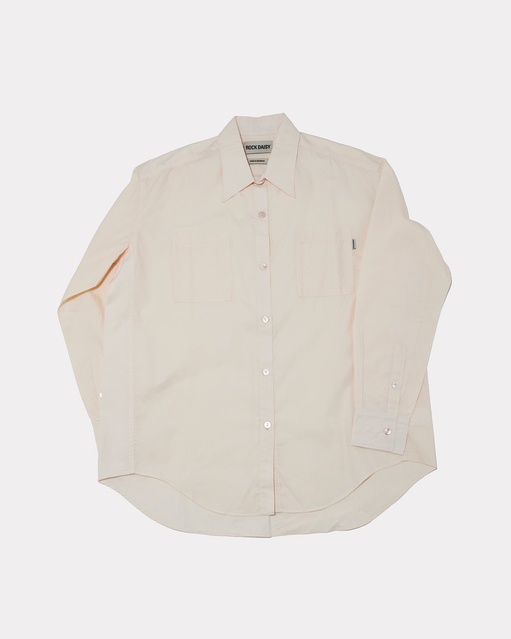 Laura Oversized TENCEL™ Poplin Shirt Cream