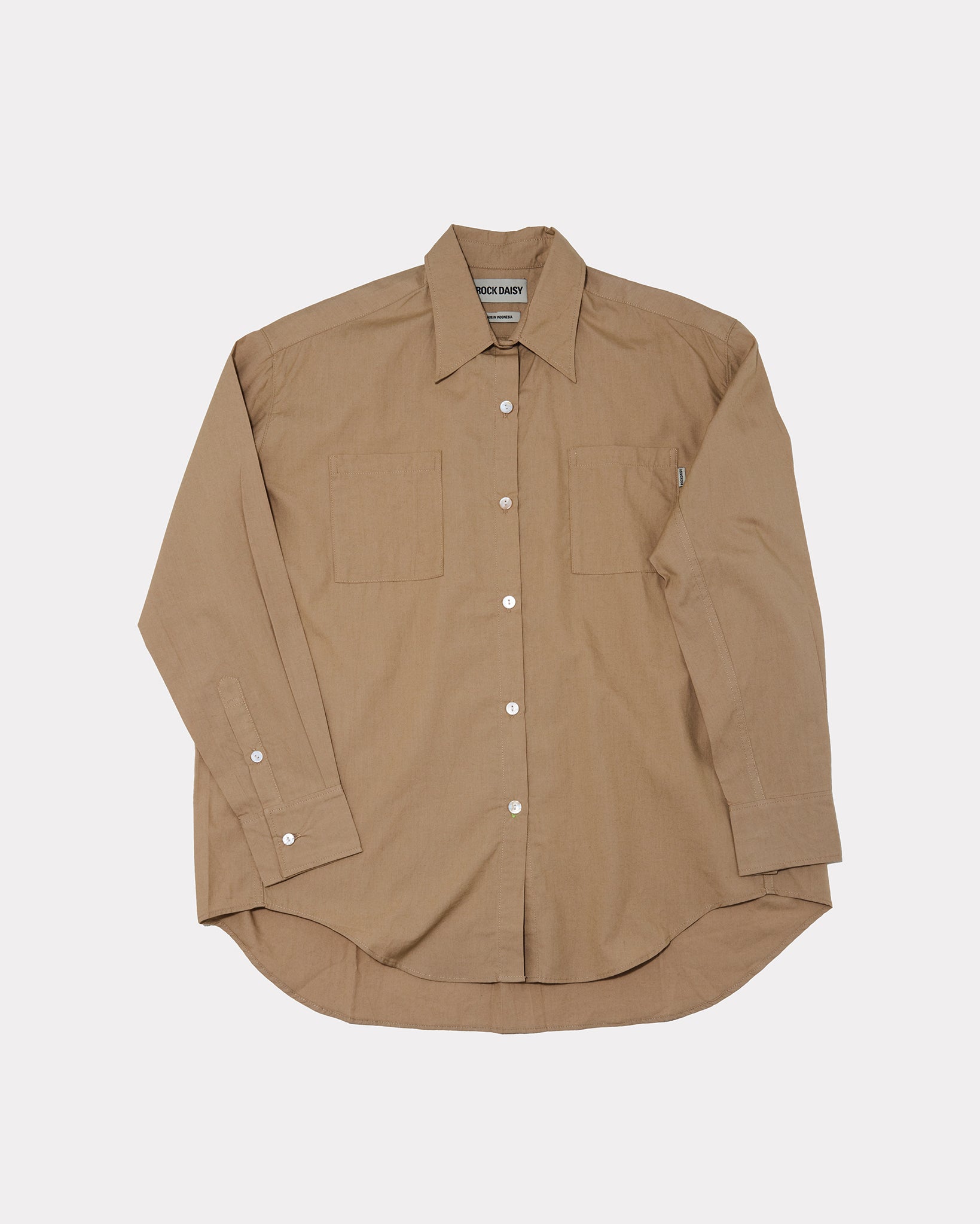 Laura Oversized TENCEL™ Poplin Shirt Oat