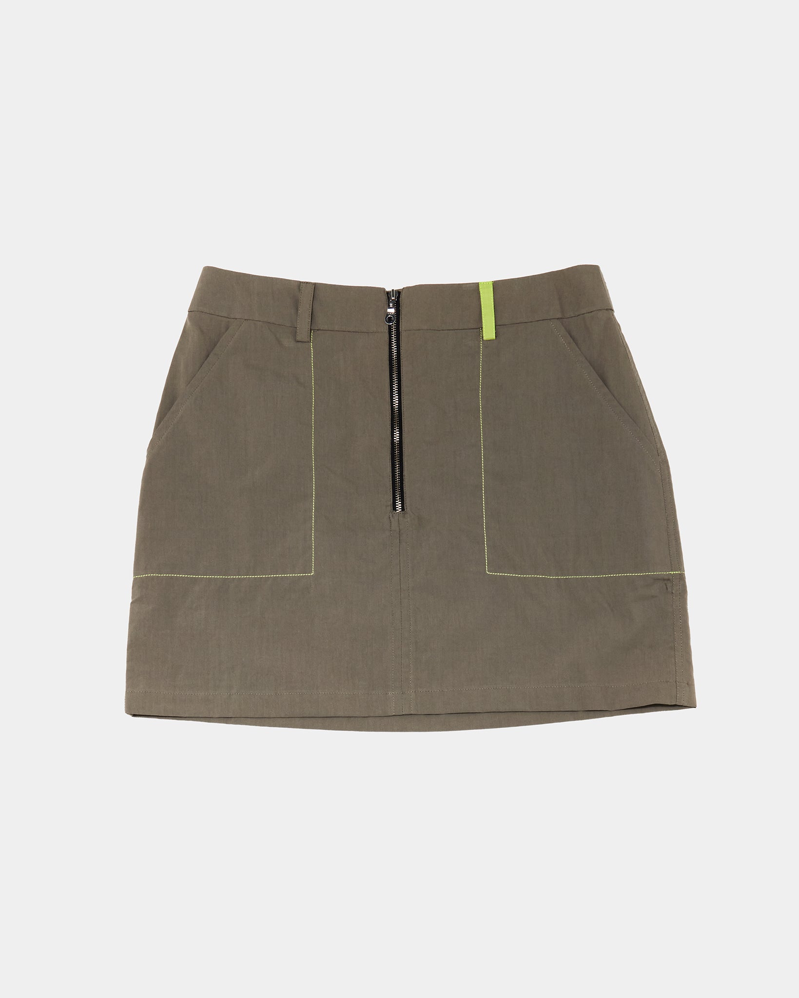 Hana Zipped TENCEL™ Mini Skirt Grey