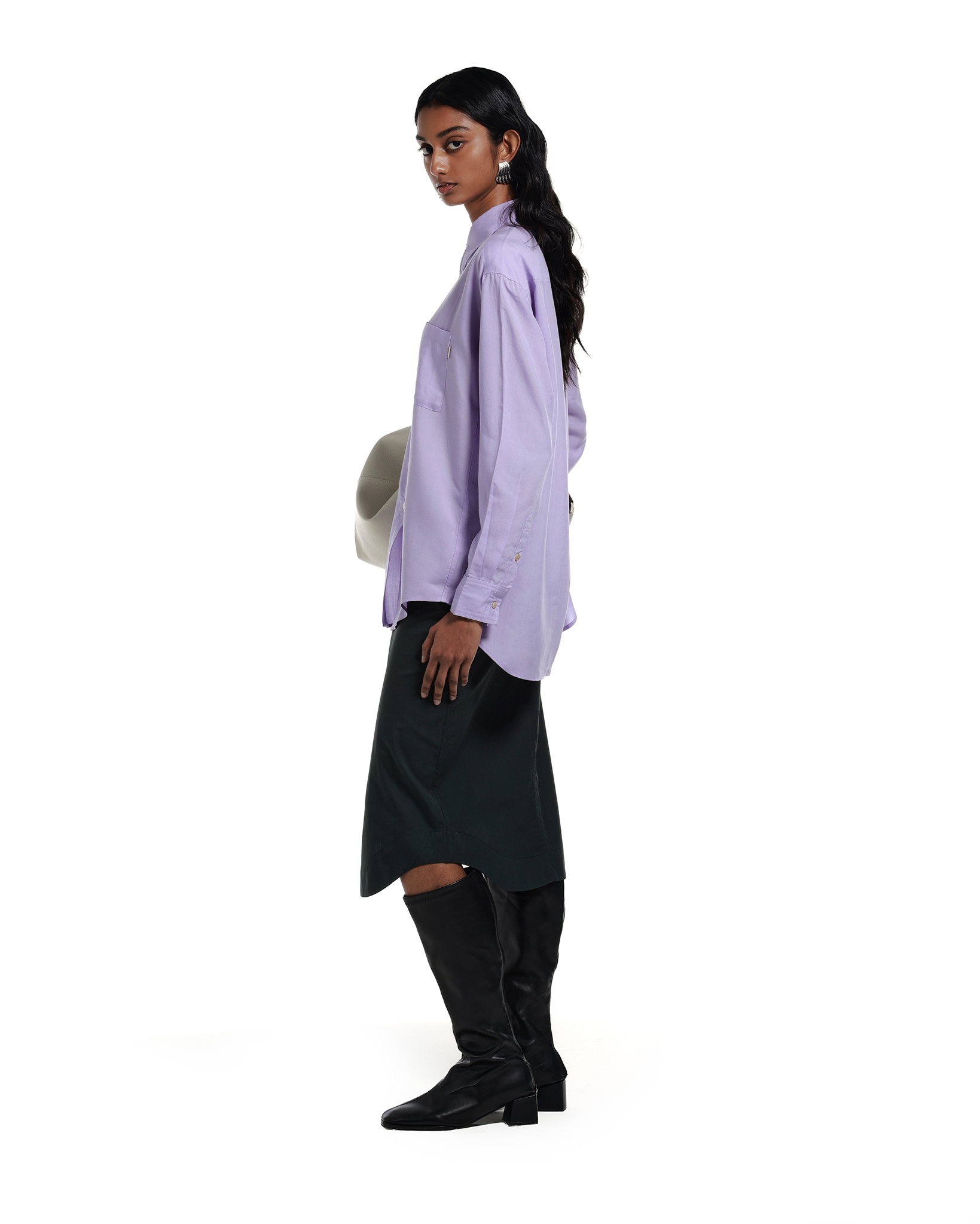 Laura Oversized TENCEL™ Shirt Lavender