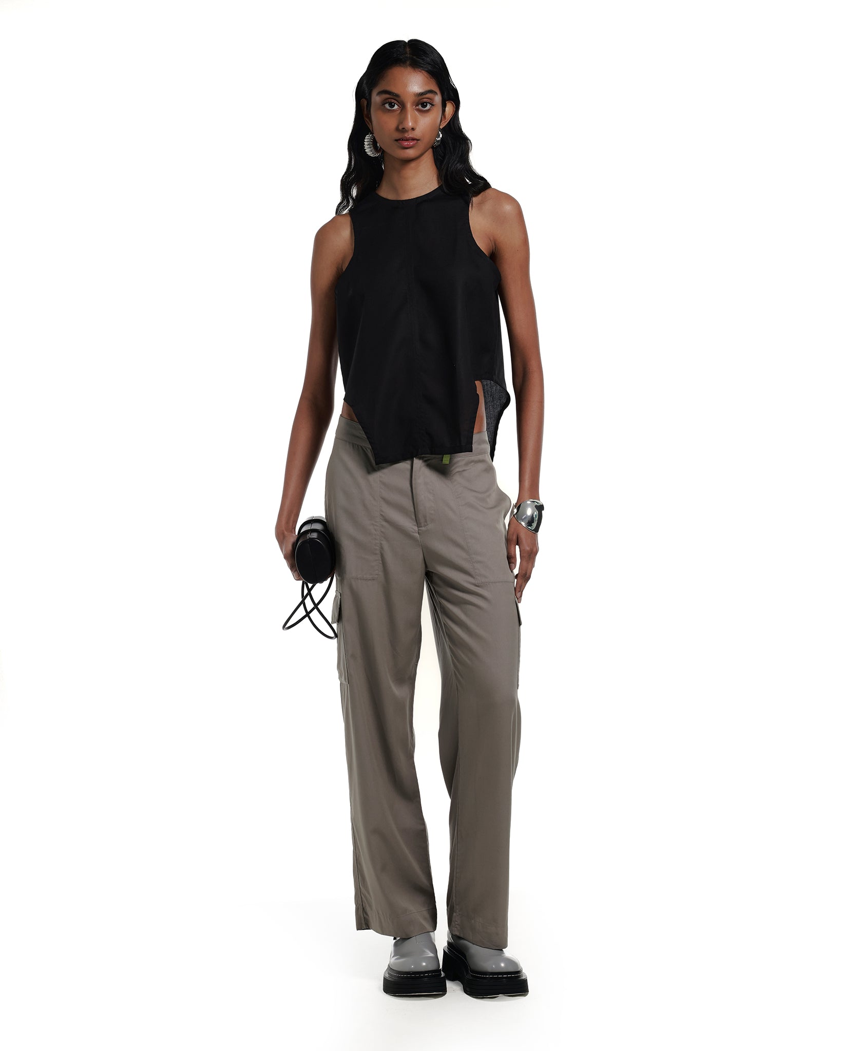 Valentina Woven TENCEL™ Tank Top Black