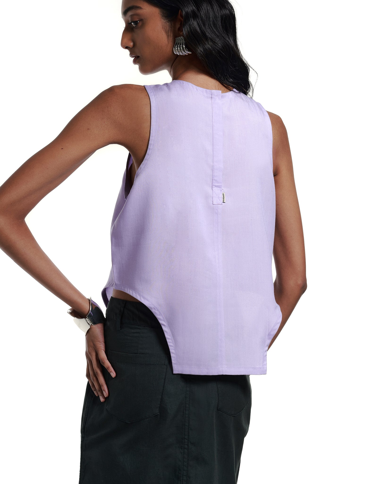 Valentina Woven TENCEL™ Tank Top Lavender