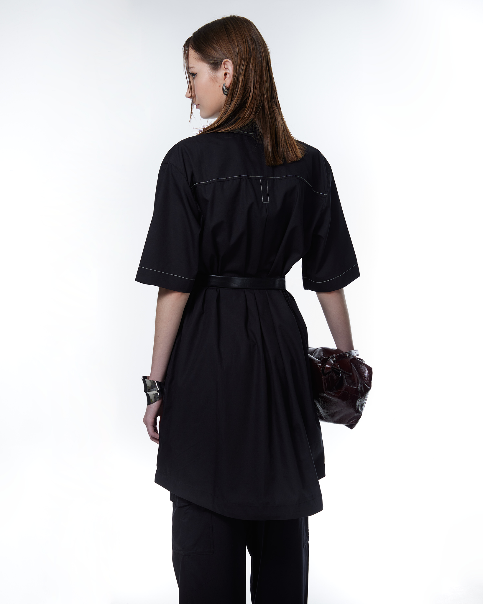 Geri Boxy TENCEL™ Dress Black