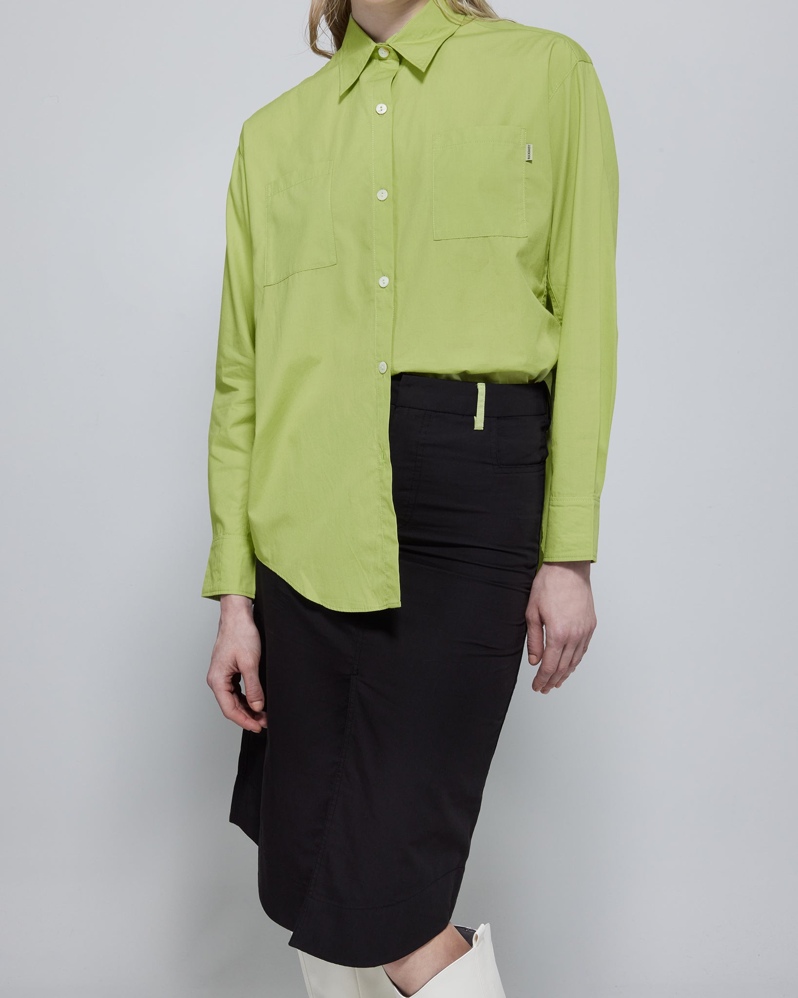 Laura Oversized TENCEL™ Poplin Shirt Green