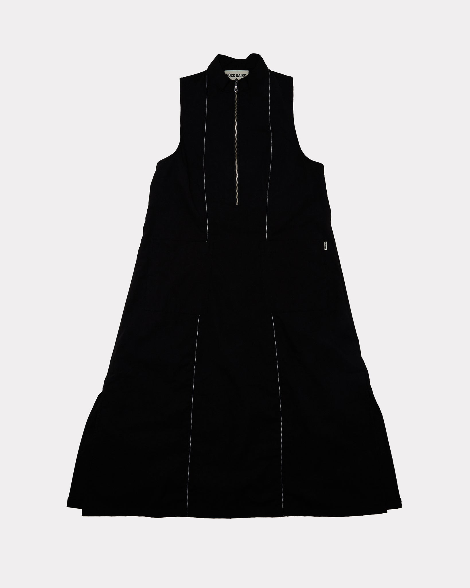 Amelie Sleeveless Zipped TENCEL™ Dress Black