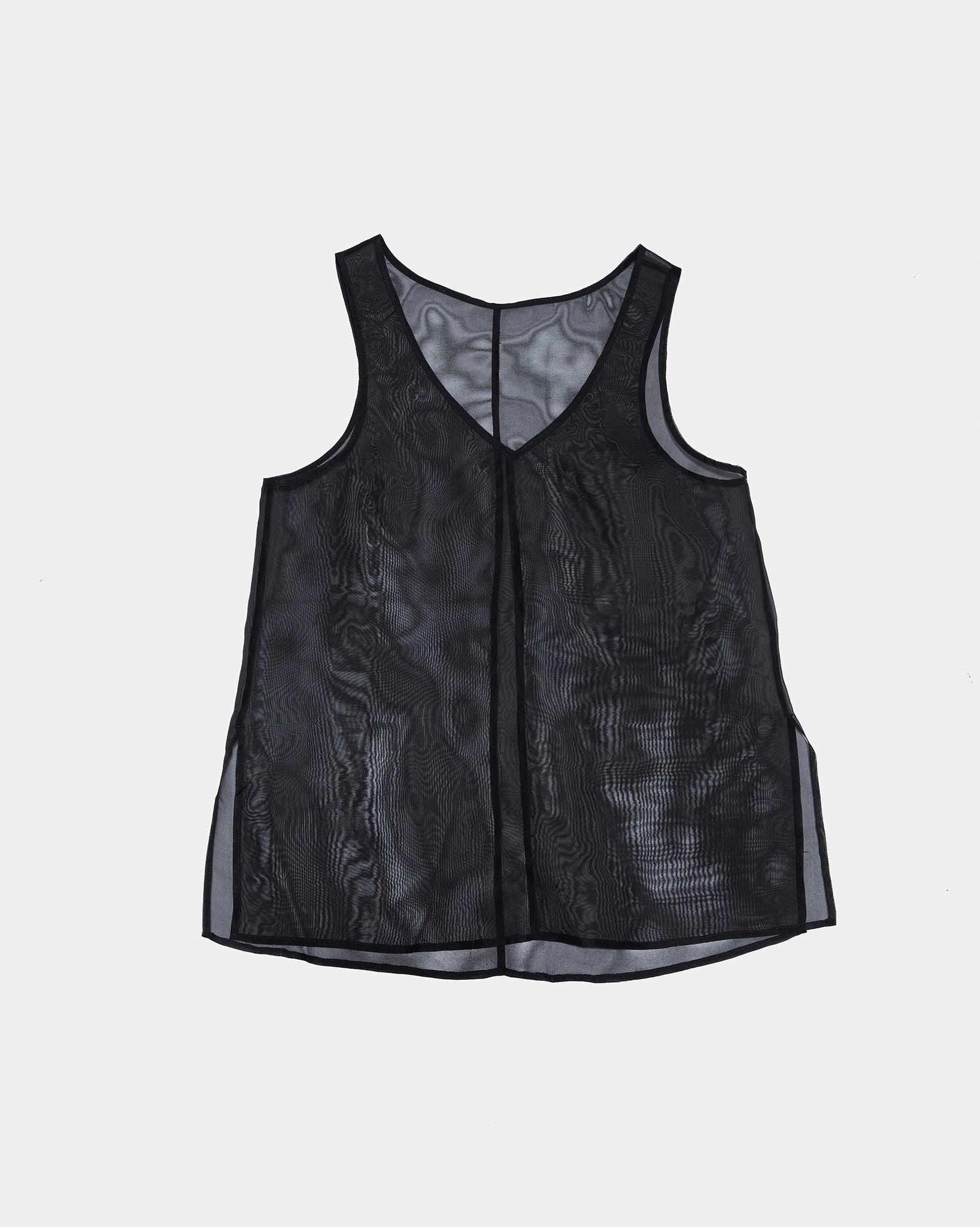 Juliet Pure Silk Reversible Sheer Top Black