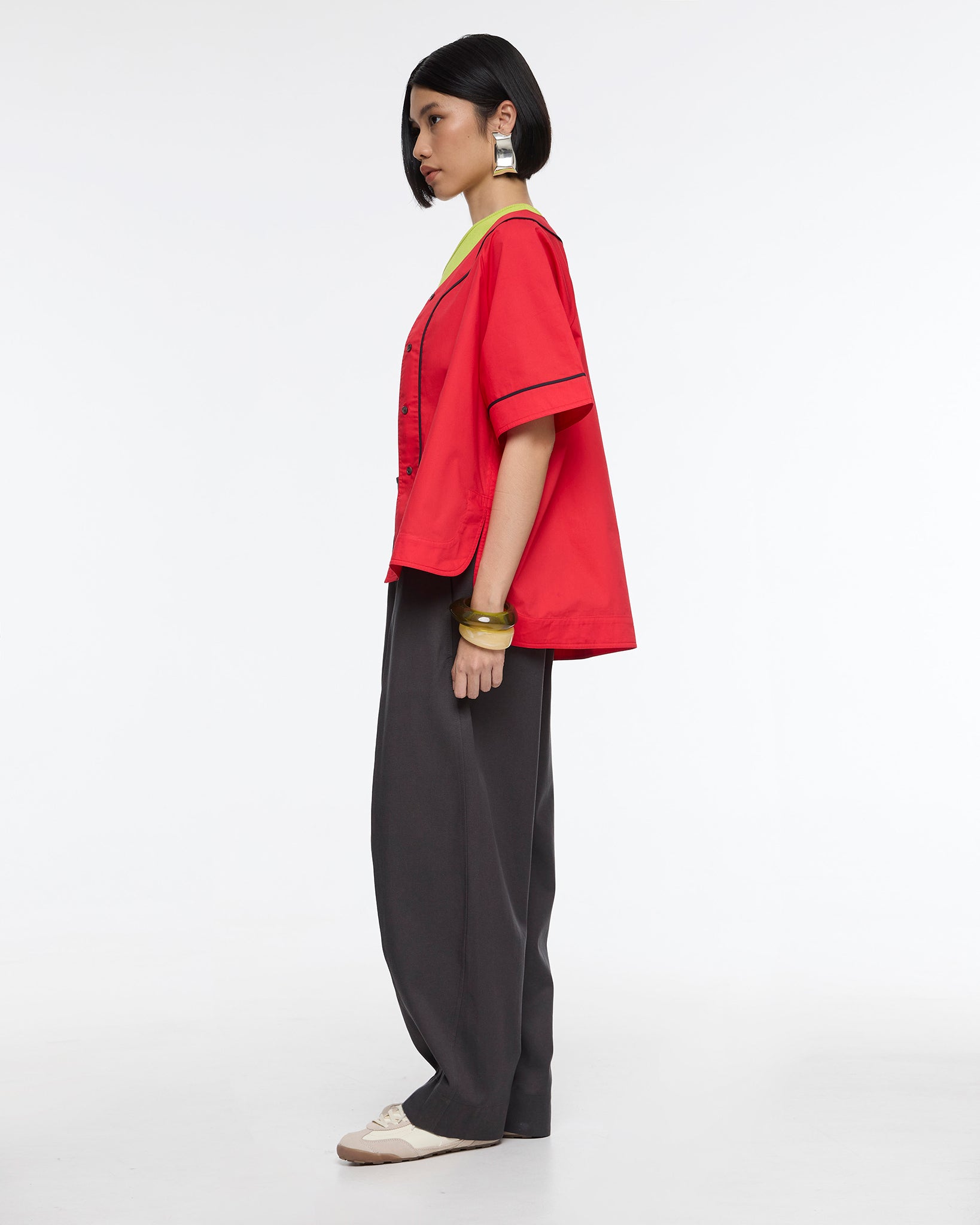 Charlie Pintuck Trousers Dark Grey